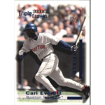 2001 Fleer Triple Crown Blue #58 Carl Everett/34