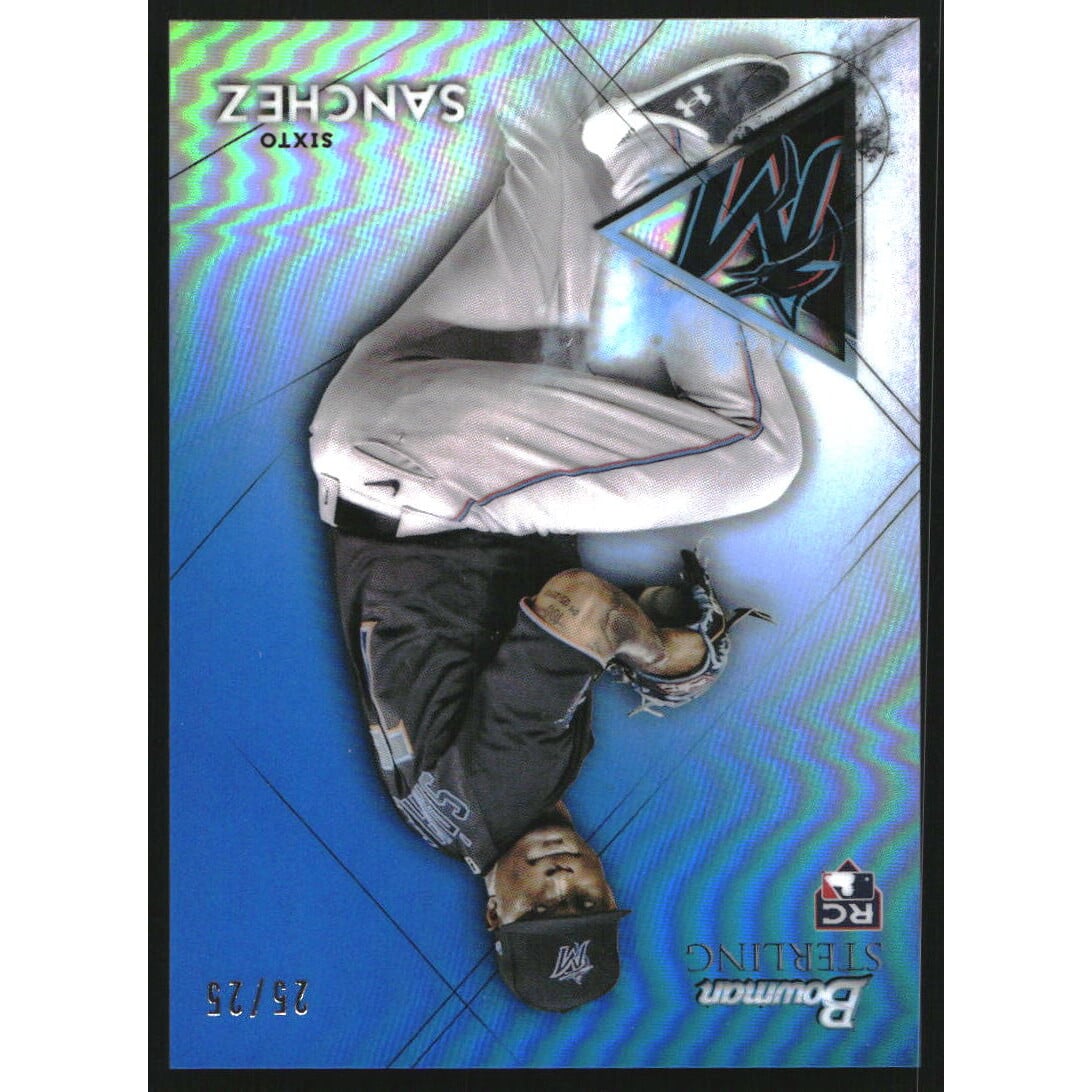 2021 Bowman Sterling Rookies Blue Refractors #BSR89 Sixto Sanchez. rookie card picture