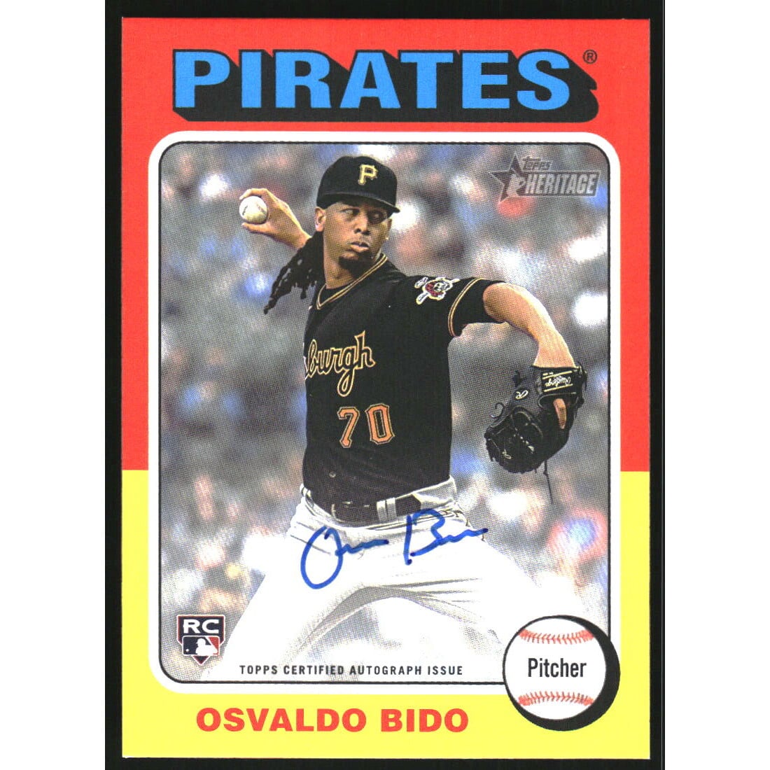 2024 Topps Heritage Real One Autographs #ROAOB Osvaldo Bido HN. rookie card picture