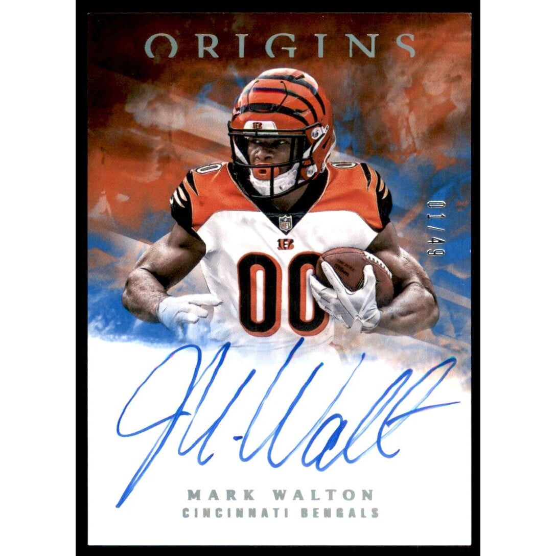 2018 Panini Origins Rookie Signatures Blue #36 Mark Walton/49. rookie card picture