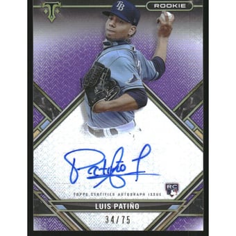 2021 Topps Triple Threads Rookie Autographs Amethyst #RACLP Luis Patino
