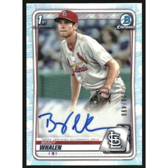 2020 Bowman Chrome Prospect Autographs Refractors #CPABW Brady Whalen