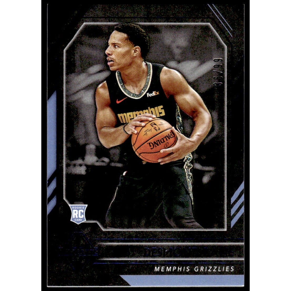 2020-21 Panini Chronicles Blue #365 Desmond Bane/Majestic. rookie card picture