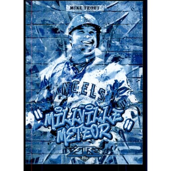 2017 Topps Fire Monikers Blue Chip #M34 Mike Trout