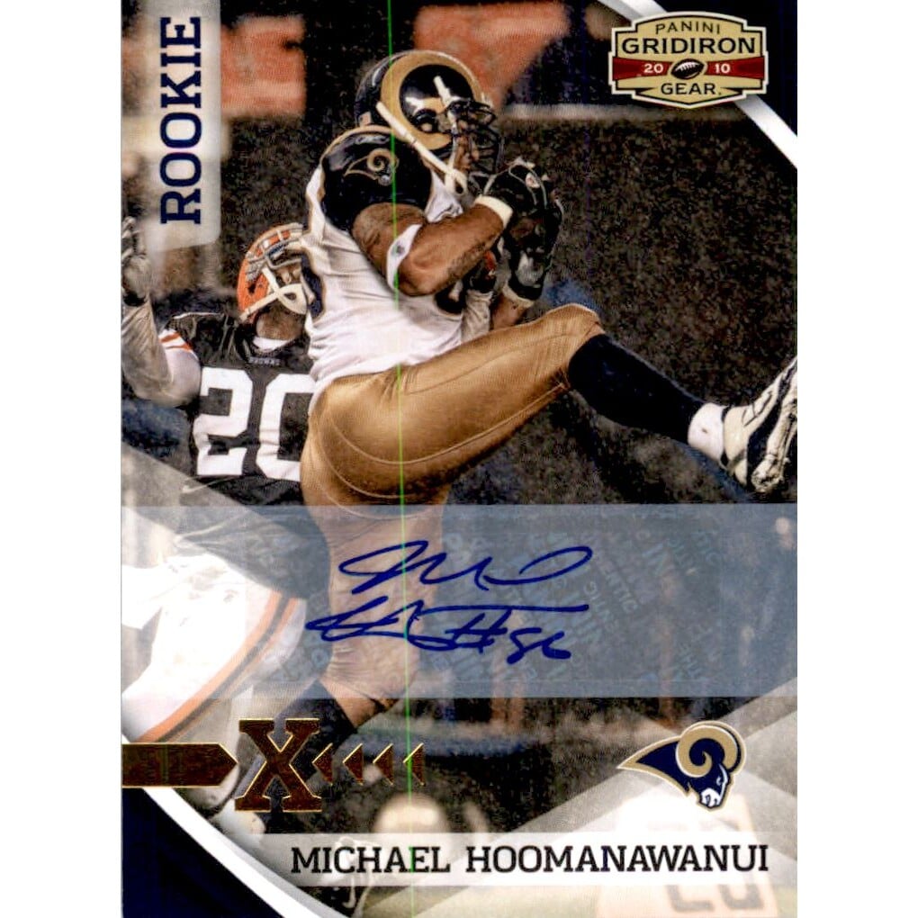 2010 Panini Gridiron Gear Autographs Gold X's #224 Michael Hoomanawanui/99