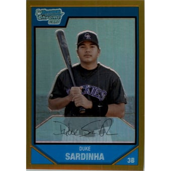 2007 Bowman Chrome Prospects Gold Refractors #BC88 Duke Sardinha