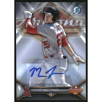 2018 Bowman Chrome '17 AFL Fall Stars Autographs #AFLMT Matt Thaiss/100