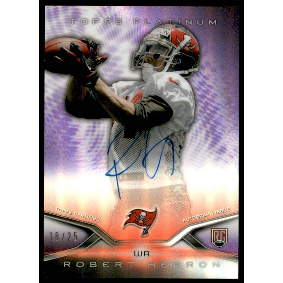 2014 Topps Platinum Autographs Purple Refractors #80 Robert Herron. rookie card picture