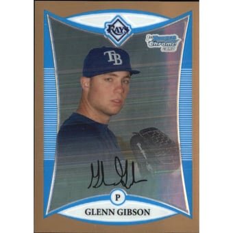 2008 Bowman Chrome Prospects Gold Refractors #BCP150 Glenn Gibson