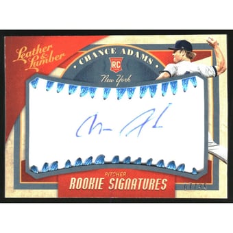 2019 Panini Leather and Lumber Rookie Baseball Signatures Light Blue #130 Chance Adams/35