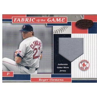 2002 Leaf Certified Fabric of the Game #145BA Roger Clemens/80