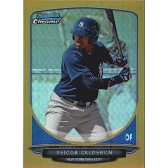 2013 Bowman Chrome Prospects Gold Refractors #BCP82 Yeicok Calderon