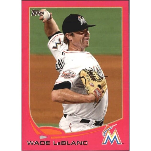 2013 Topps Mini Pink #524 Wade LeBlanc. rookie card picture