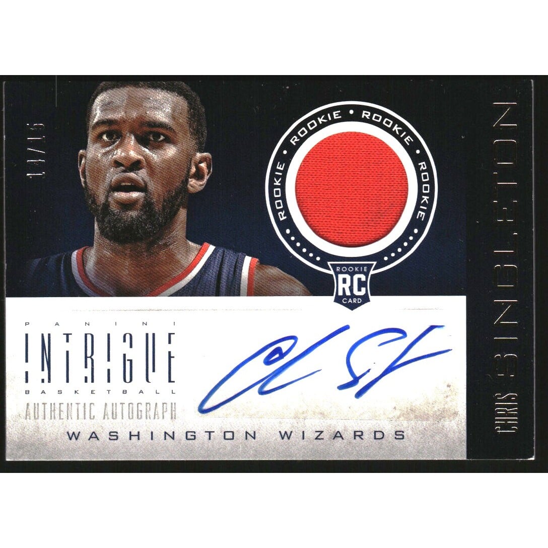 2012-13 Panini Intrigue #125 Chris Singleton JSY AU/15 RC. rookie card picture