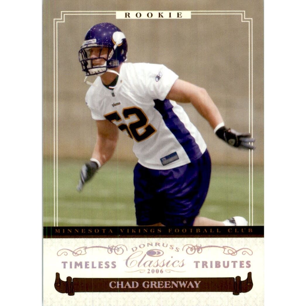2006 Donruss Classics Timeless Tributes Bronze #189 Chad Greenway. rookie card picture