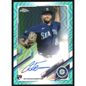2021 Topps Chrome Rookie Autographs Aqua Refractors #RAAF Aaron Fletcher