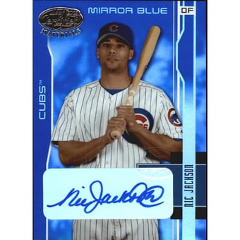 2003 Leaf Certified Materials Mirror Blue Autographs #32 Nic Jackson/50