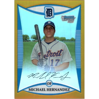 2008 Bowman Chrome Prospects Gold Refractors #BCP79 Michael Hernandez