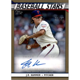 2020 Topps Update Baseball Stars Autographs Gold #BSAJH J.D. Hammer