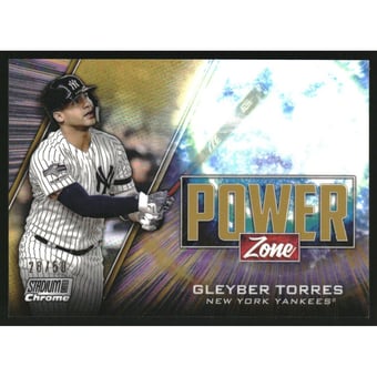2020 Stadium Club Chrome Power Zone Gold Refractors #PZ23 Gleyber Torres