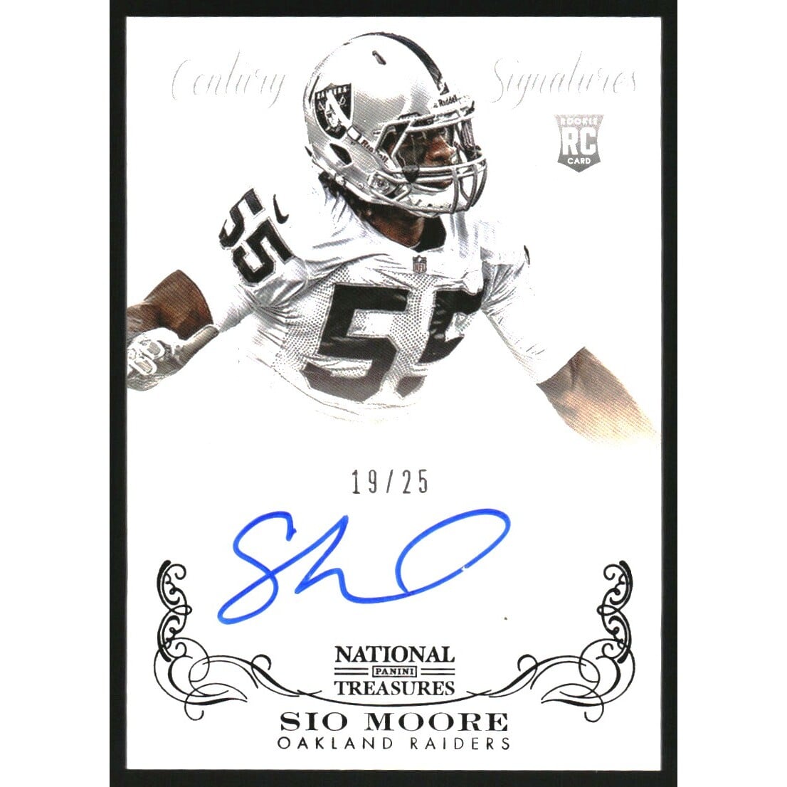 2013 Panini National Treasures Century Black #330 Sio Moore AU