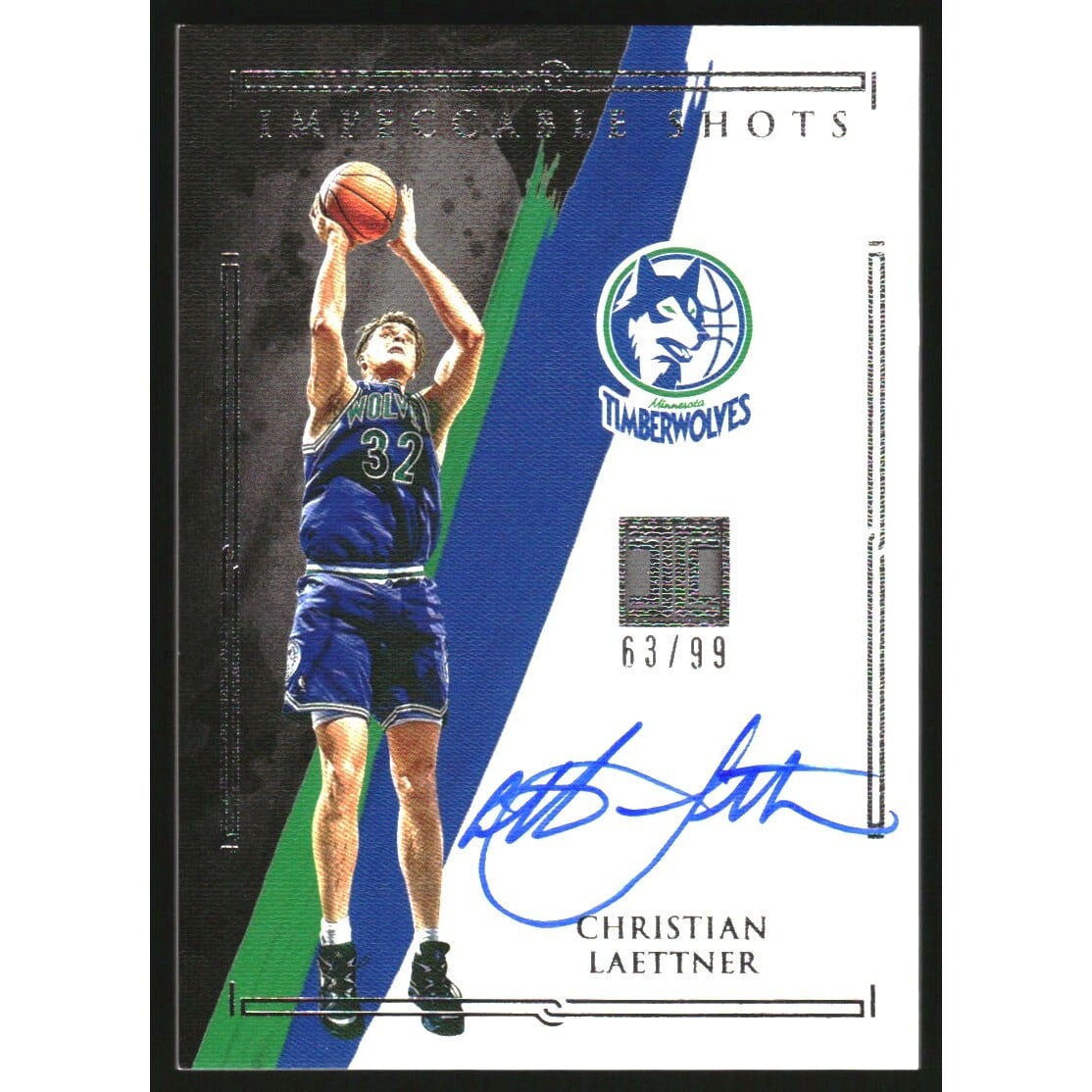 2020-21 Panini Impeccable Impeccable Shots Signatures #2 Christian Laettner/99. rookie card picture