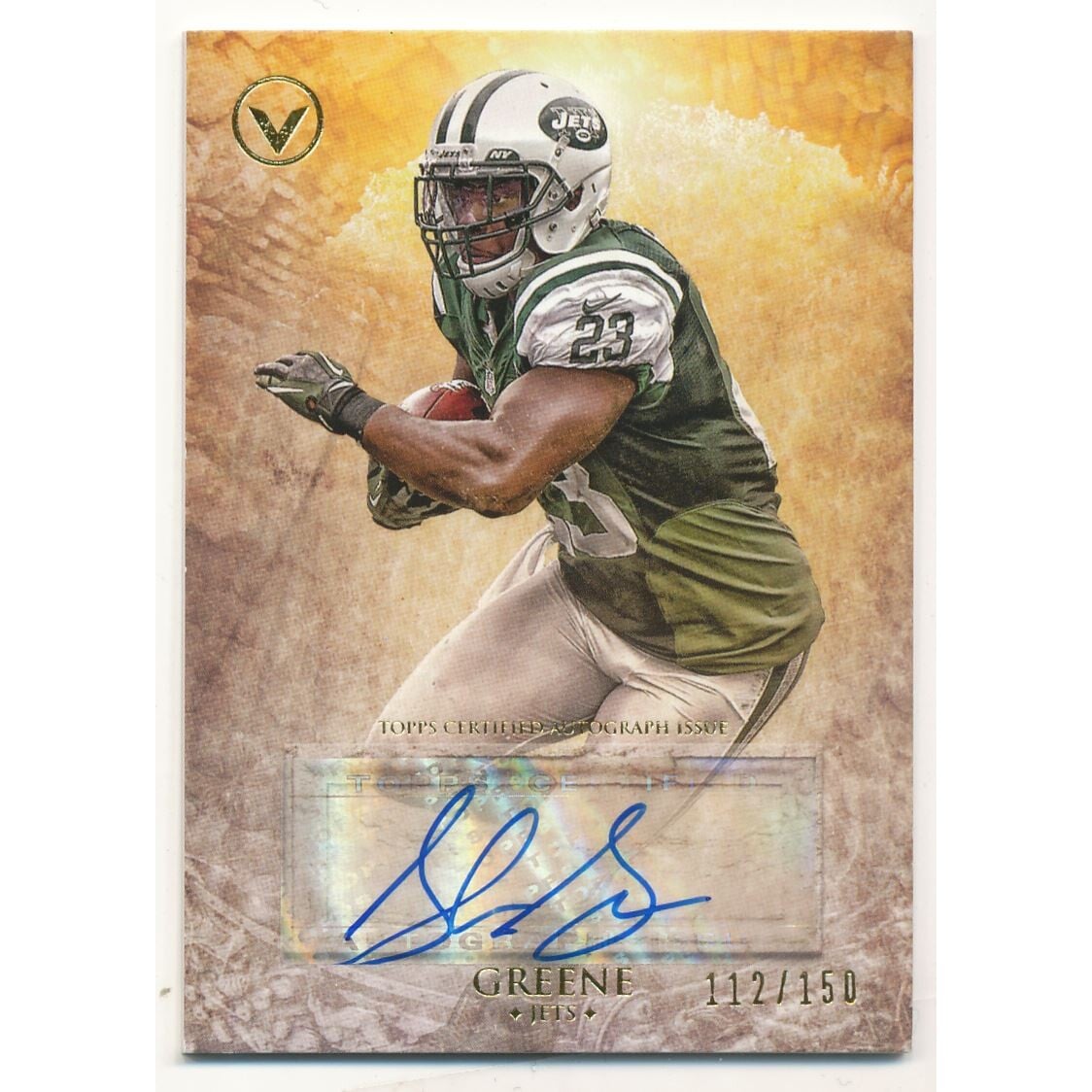 2012 Topps Valor Centurion Autographs #CASG Shonn Greene/150. rookie card picture