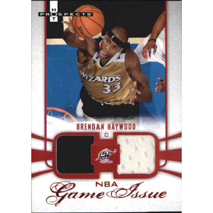 2007-08 Fleer Hot Prospects NBA Game Issue Red #BH Brendan Haywood. rookie card picture
