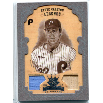 2004 Diamond Kings DK Materials Framed Silver Sepia #172 S.Carlton LGD Bat-Jsy/10