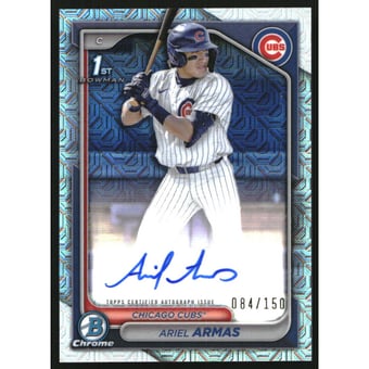 2024 Bowman Chrome Draft Autographs HTA Choice Refractors #CPAAA Ariel Armas