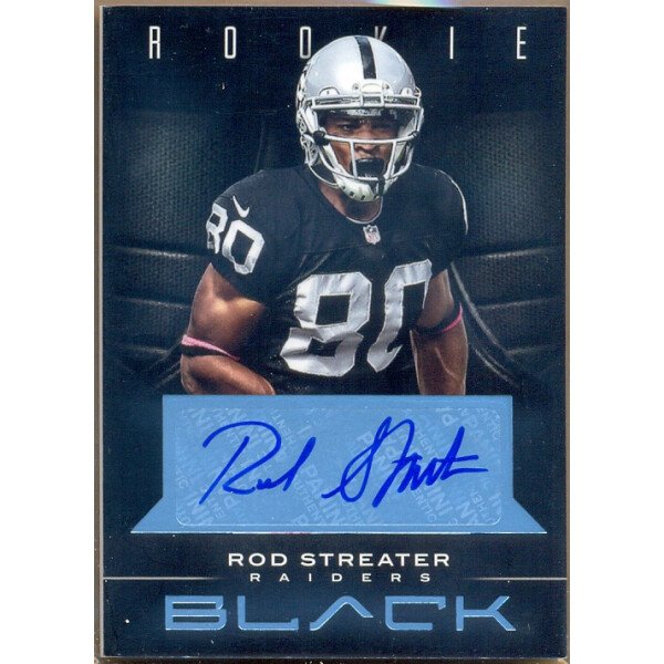 2012 Panini Black Rookie Signatures Platinum #141 Rod Streater/49. rookie card picture