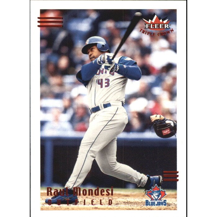 2002 Fleer Triple Crown Home Run Parallel #136 Raul Mondesi/27. rookie card picture