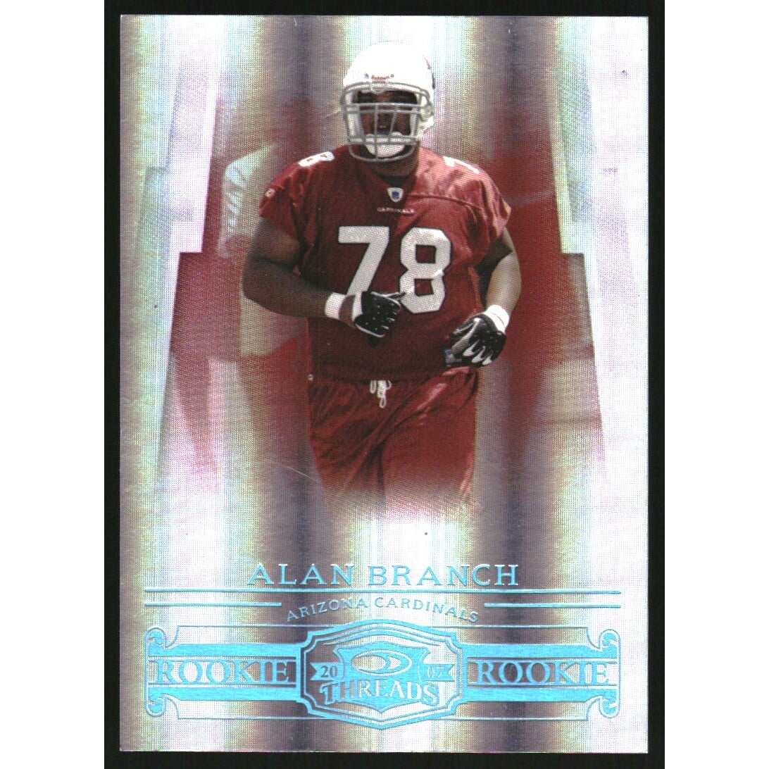 2007 Donruss Threads Platinum Holofoil #210 Alan Branch. rookie card picture