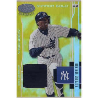 2003 Leaf Certified Materials Mirror Gold Materials #122 Alfonso Soriano Jsy