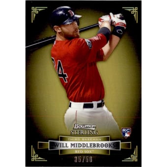 2012 Bowman Sterling Gold Refractors #50 Will Middlebrooks