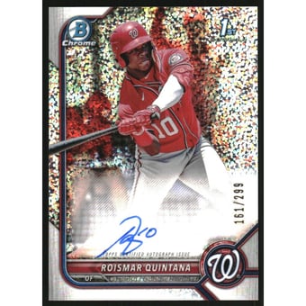 2022 Bowman Chrome Prospect Autographs Speckle Refractors #CPARQ Roismar Quintana