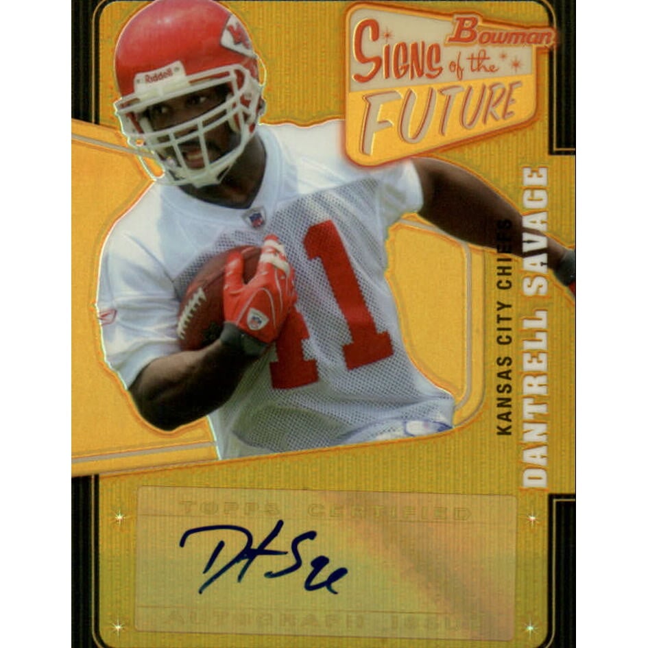 2008 Bowman Signs of the Future Gold #SFDS Dantrell Savage. rookie card picture