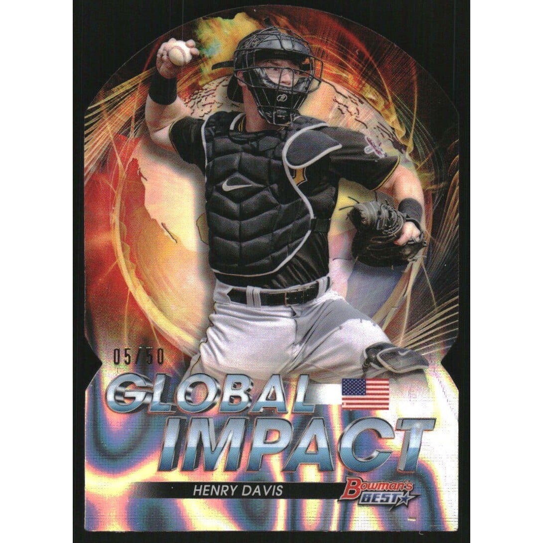 2022 Bowman's Best Global Impact Lava Refractors #GI19 Henry Davis. rookie card picture