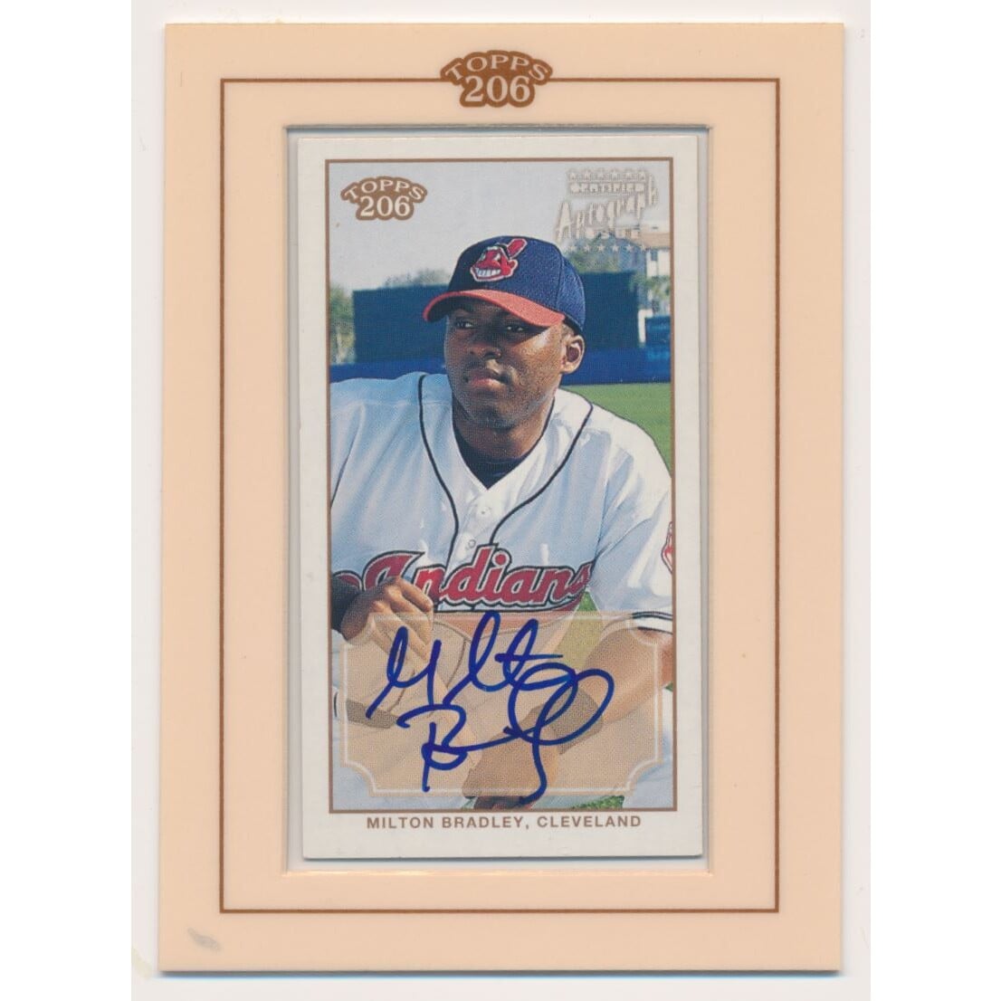 2002 Topps 206 Autographs #MB Milton Bradley C3. rookie card picture