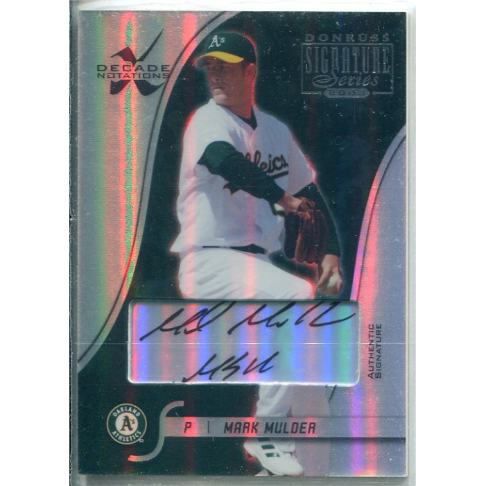 2003 Donruss Signature Autographs Notations Decade #69 Mark Mulder MSU. rookie card picture