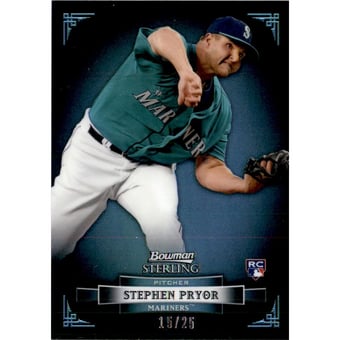 2012 Bowman Sterling Black Refractors #35 Stephen Pryor