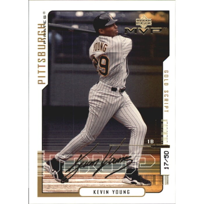 2000 Upper Deck MVP Gold Script #139 Kevin Young. rookie card picture