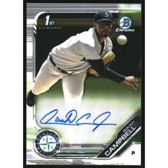 2019 Bowman Chrome Draft Autographs #CDAIC Isaiah Campbell