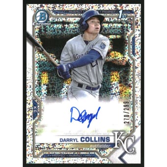 2021 Bowman Chrome Prospect Autographs Speckle Refractors #CPADC Darryl Collins