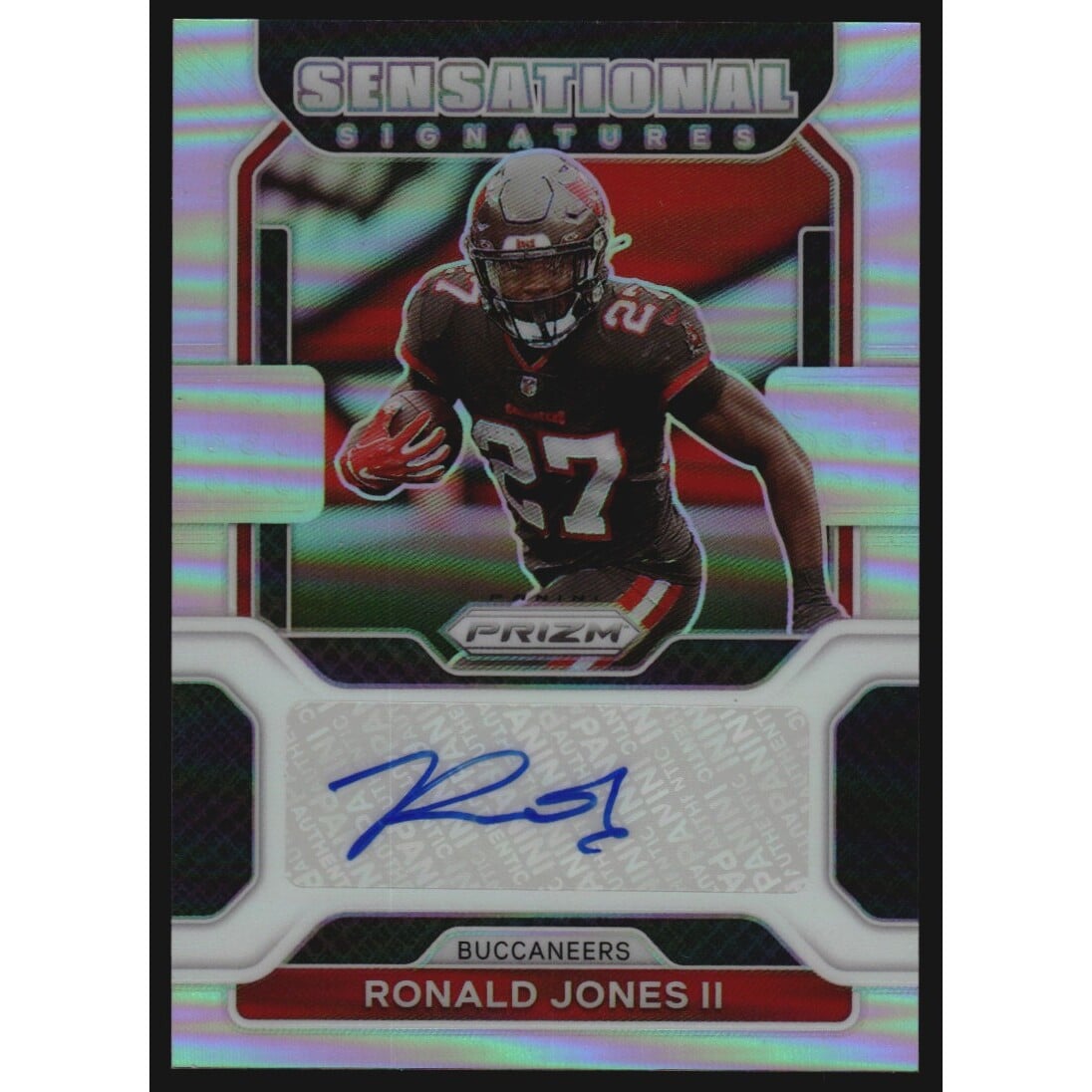 2021 Panini Prizm Sensational Signatures #36 Ronald Jones II/99. rookie card picture