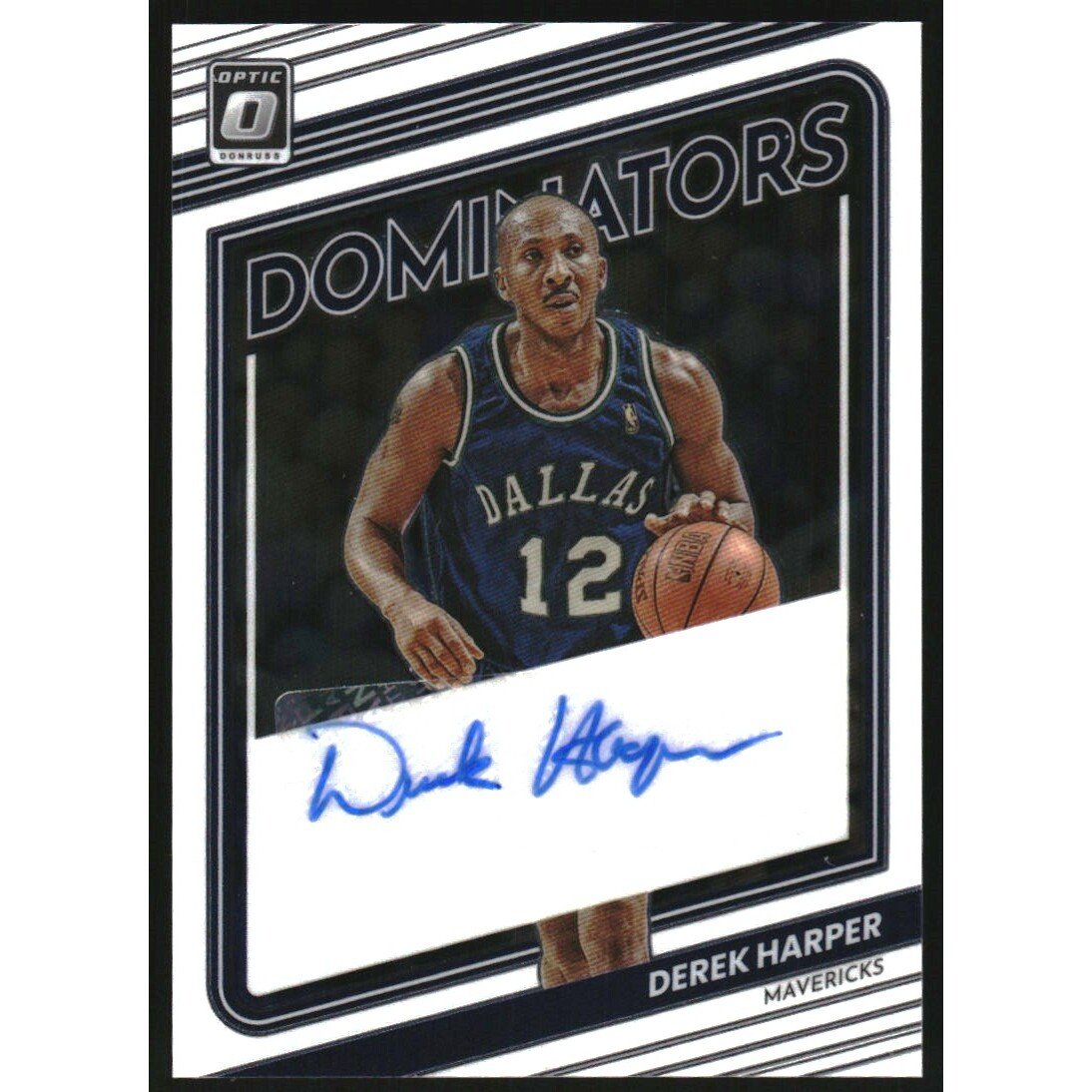 2022-23 Donruss Optic Dominators Signatures #34 Derek Harper/99. rookie card picture