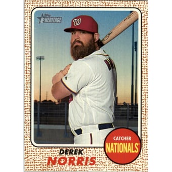 2017 Topps Heritage Gray Back #51 Derek Norris