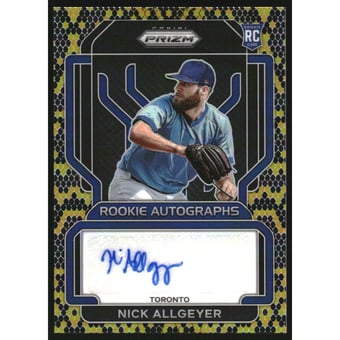 2022 Panini Prizm Rookie Autographs Prizms Snake Skin #94 Nick Allgeyer