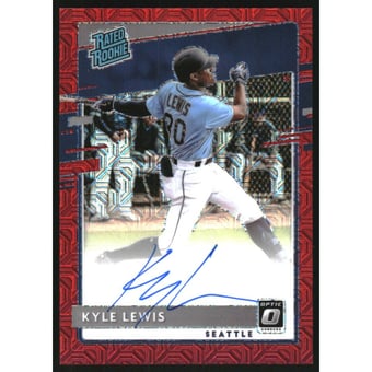2020 Donruss Optic Rated Rookies Signatures Red Mojo #11 Kyle Lewis/99
