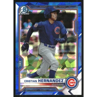2021 Bowman Chrome Draft Sapphire #BDC193 Cristian Hernandez
